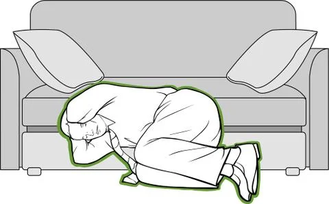 Vector illustration of a earthquake protection methods Stock Illustration