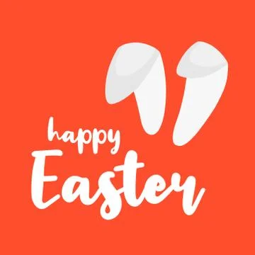 Vector illustration of Easter bunny ears card Illustrazione stock