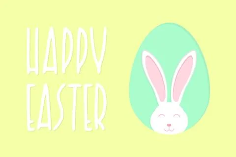 Vector illustration of Easter bunny ears card Stockillustratie
