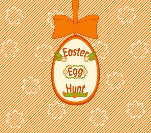Vector illustration of an Easter egg hunt card Illustrazione stock