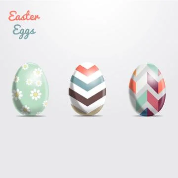 Vector illustration - easter egg icons Stock Illustration