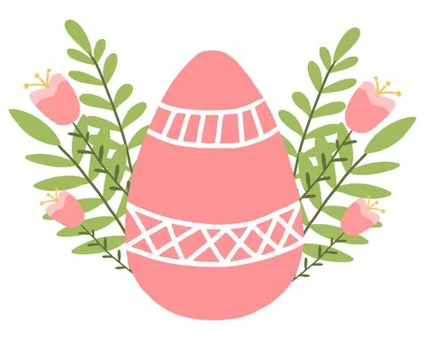 Vector illustration of an Easter egg. Stock Illustration
