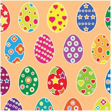 Vector illustration of Easter eggs background. Stock Illustration