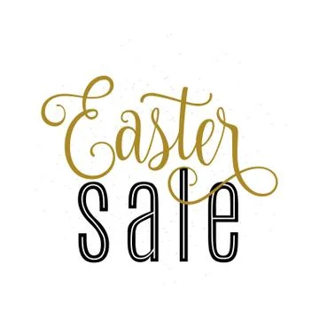 Vector illustration of easter sale banner template Stock Illustration