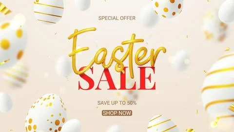 Vector illustration for Easter sale Stock Illustration