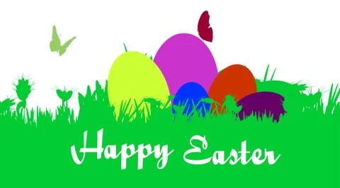 Vector illustration with Easter theme. Stock Illustration