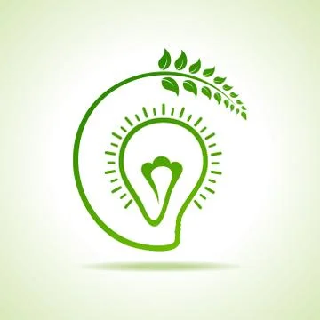 Vector Illustration of Eco bulb design Stock Illustration