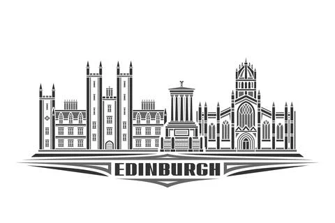 Vector illustration of Edinburgh Stock Illustration
