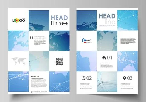 The vector illustration of the editable layout of A4 format covers design t.. Stock Illustration