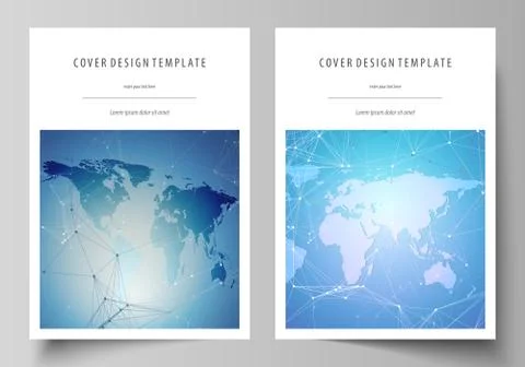 The vector illustration of the editable layout of A4 format covers design t.. Stock Illustration