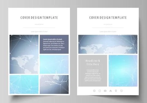 The vector illustration of the editable layout of A4 format covers design Illustrazione stock