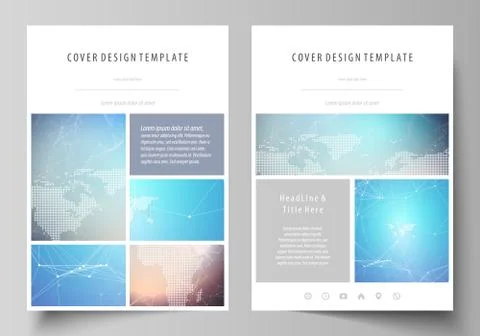 The vector illustration of the editable layout of A4 format covers design Illustrazione stock