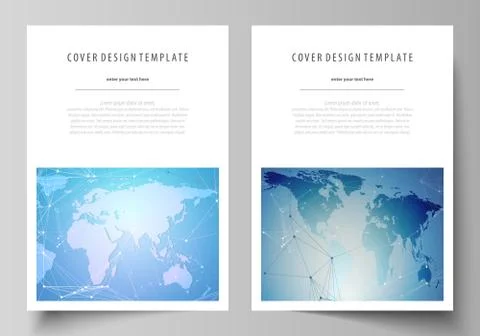 The vector illustration of the editable layout of A4 format covers design Stock Illustration