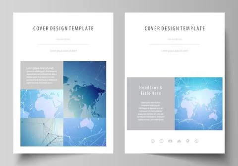 The vector illustration of the editable layout of A4 format covers design Stock Illustration