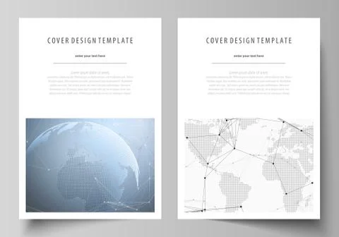 The vector illustration of the editable layout of A4 format covers design Stock Illustration