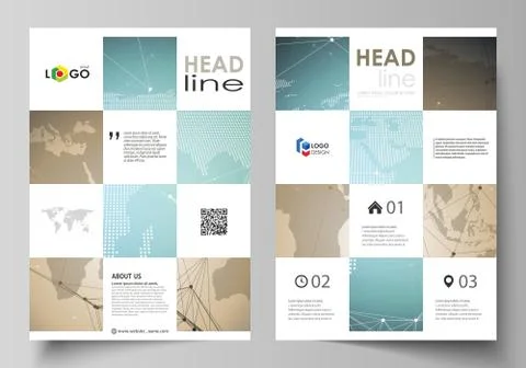 The vector illustration of the editable layout of A4 format covers design Stock Illustration