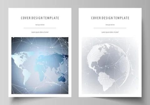 The vector illustration of the editable layout of A4 format covers design Stock Illustration