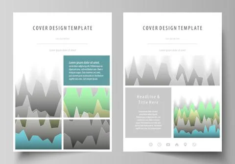 The vector illustration of the editable layout of A4 format covers design Stock Illustration