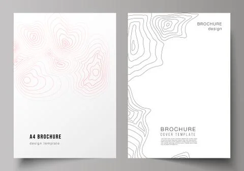 The vector illustration of editable layout of A4 format cover mockups design Stock Illustration