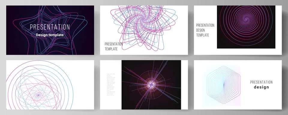 Vector illustration of the editable layout of the presentation slides design Stock Illustration