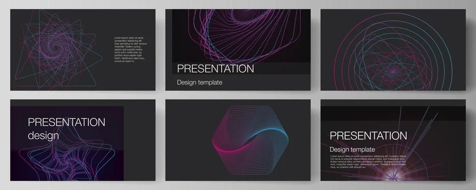 Vector illustration of the editable layout of the presentation slides design Illustrazione stock