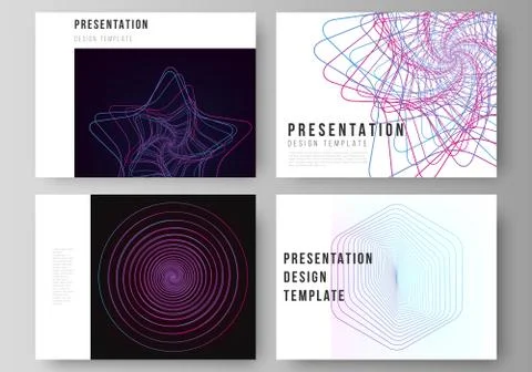 Vector illustration of the editable layout of the presentation slides design Illustrazione stock