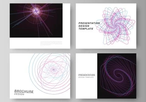 Vector illustration of the editable layout of the presentation slides design Stock Illustration