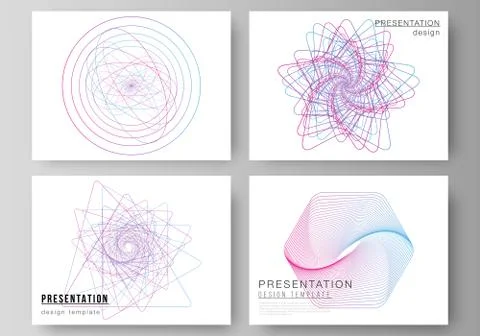 Vector illustration of the editable layout of the presentation slides design  Stock Illustration