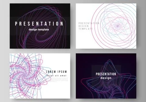 Vector illustration of the editable layout of the presentation slides design  Illustrazione stock