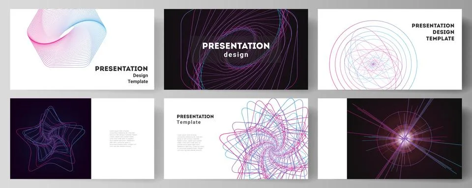 Vector illustration of the editable layout of the presentation slides design Stock Illustration