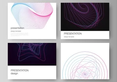 Vector illustration of the editable layout of the presentation slides design Illustrazione stock