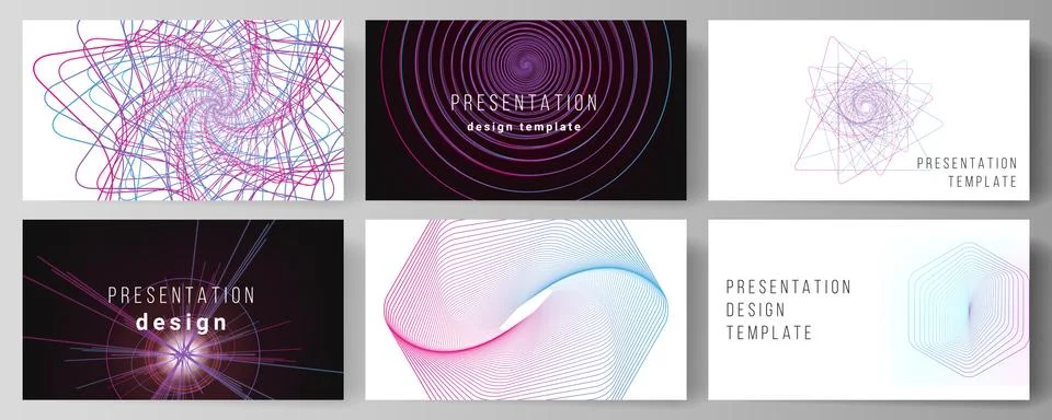 Vector illustration of the editable layout of the presentation slides design Illustrazione stock