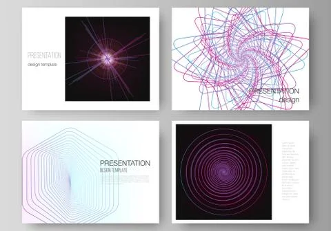 Vector illustration of the editable layout of the presentation slides design Illustrazione stock