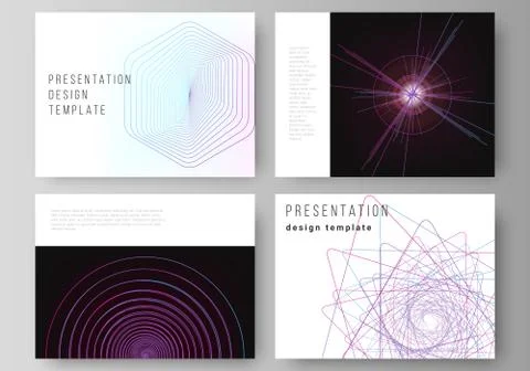 Vector illustration of the editable layout of the presentation slides design Illustrazione stock