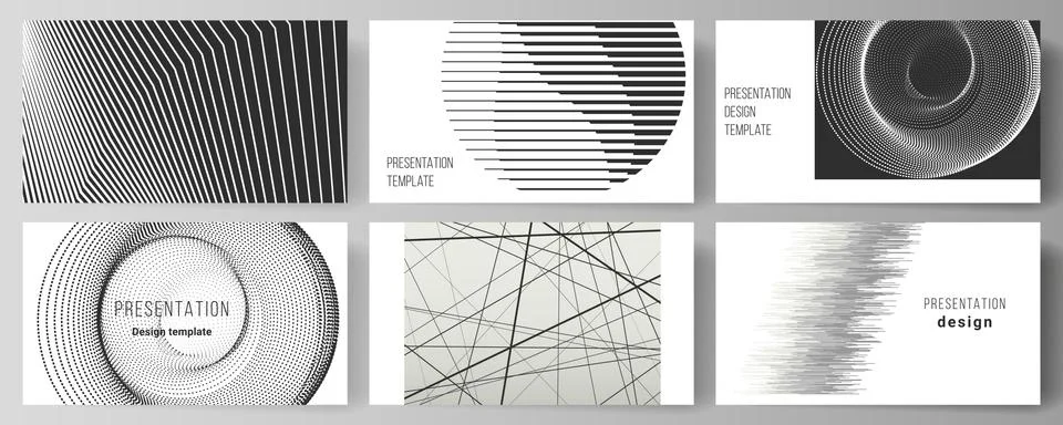 The vector illustration of the editable layout of the presentation slides design Stock Illustration