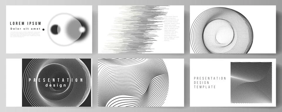 The vector illustration of the editable layout of the presentation slides design Stock Illustration
