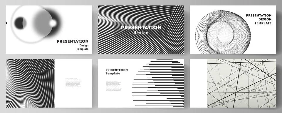 The vector illustration of the editable layout of the presentation slides design Stock Illustration