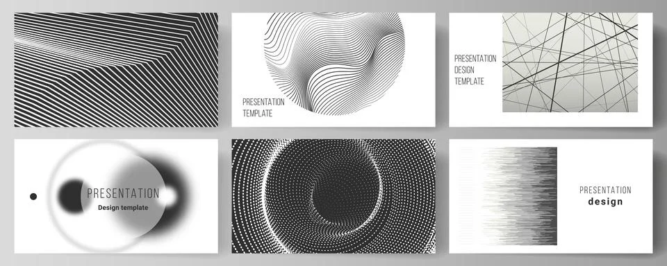 Vector illustration of the editable layout of the presentation slides design Stock Illustration