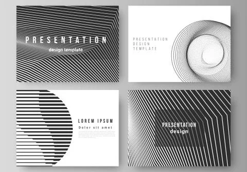 The vector illustration of the editable layout of the presentation slides design Stock Illustration