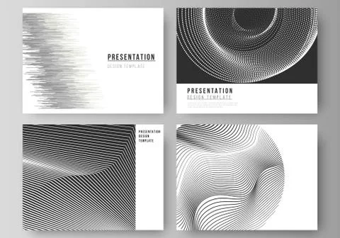 The vector illustration of the editable layout of the presentation slides design Stock Illustration