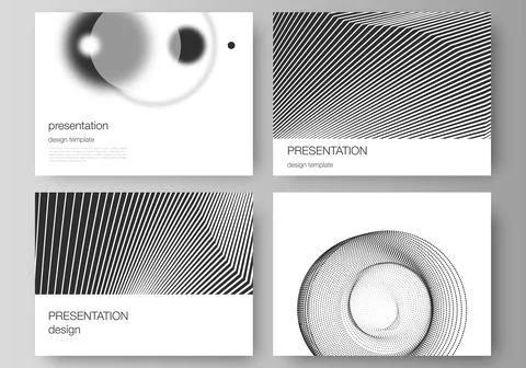 The vector illustration of the editable layout of the presentation slides design Stock Illustration