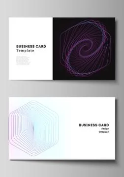 Vector illustration of the editable layout of two creative business cards design Illustrazione stock