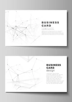 Vector illustration of the editable layout of two creative business cards design Illustrazione stock