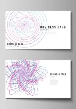Vector illustration of the editable layout of two creative business cards design Illustrazione stock