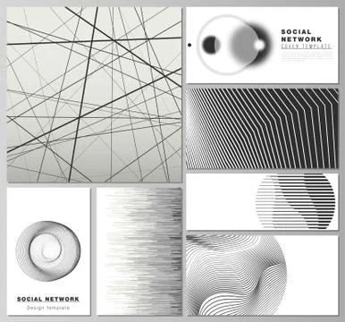 Vector illustration of the editable layouts of modern social network mockups  Illustrazione stock