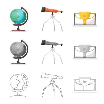 Vector illustration of education and learning icon. Collection of education and Illustrazione stock