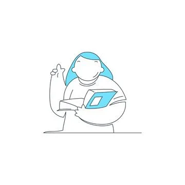 A vector illustration for education. People achieving success in studies. A c Stock Illustration