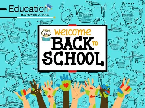 Vector illustration of education, welcome back to school Stock Illustration
