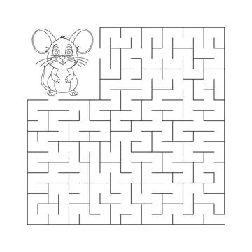 Vector illustration of an educational maze game for preschool children. Puzzl Stock Illustration