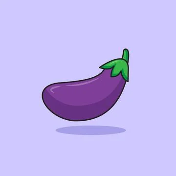Vector illustration of eggplant vegetable flat design Stock Illustration